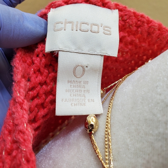 Chico's Wide Striped Sweater sz 0 - Picture 11 of 11